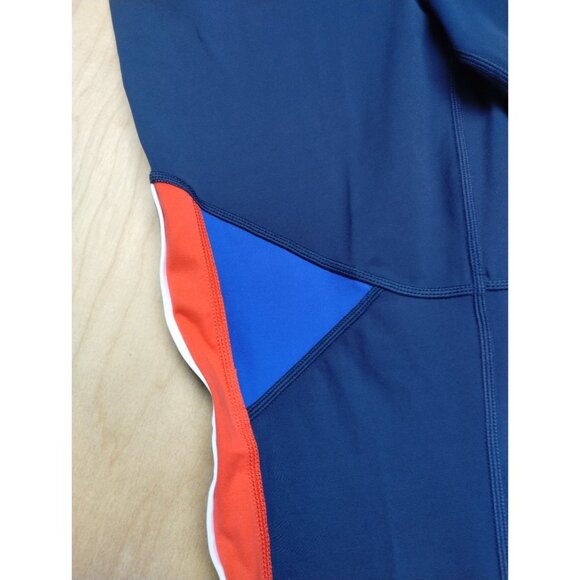 Avia Womens Flex-Tech Crop Leggings Blue/Orange Size Small 4-6 High Compression - Picture 4 of 12